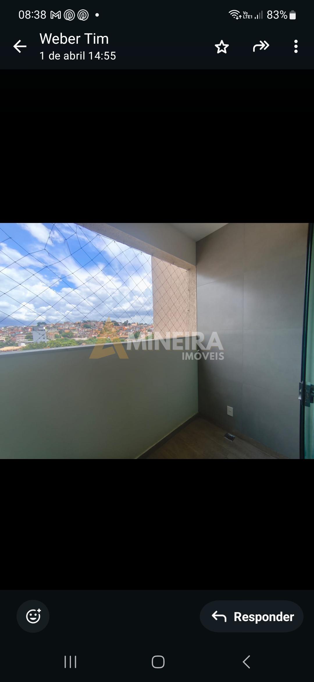 Apartamento a venda 2 qtos, sendo 1 su&iacute;te com varanda- 395 Mil Rua Carmelita Prates da Silva Belo Horizonte - 
