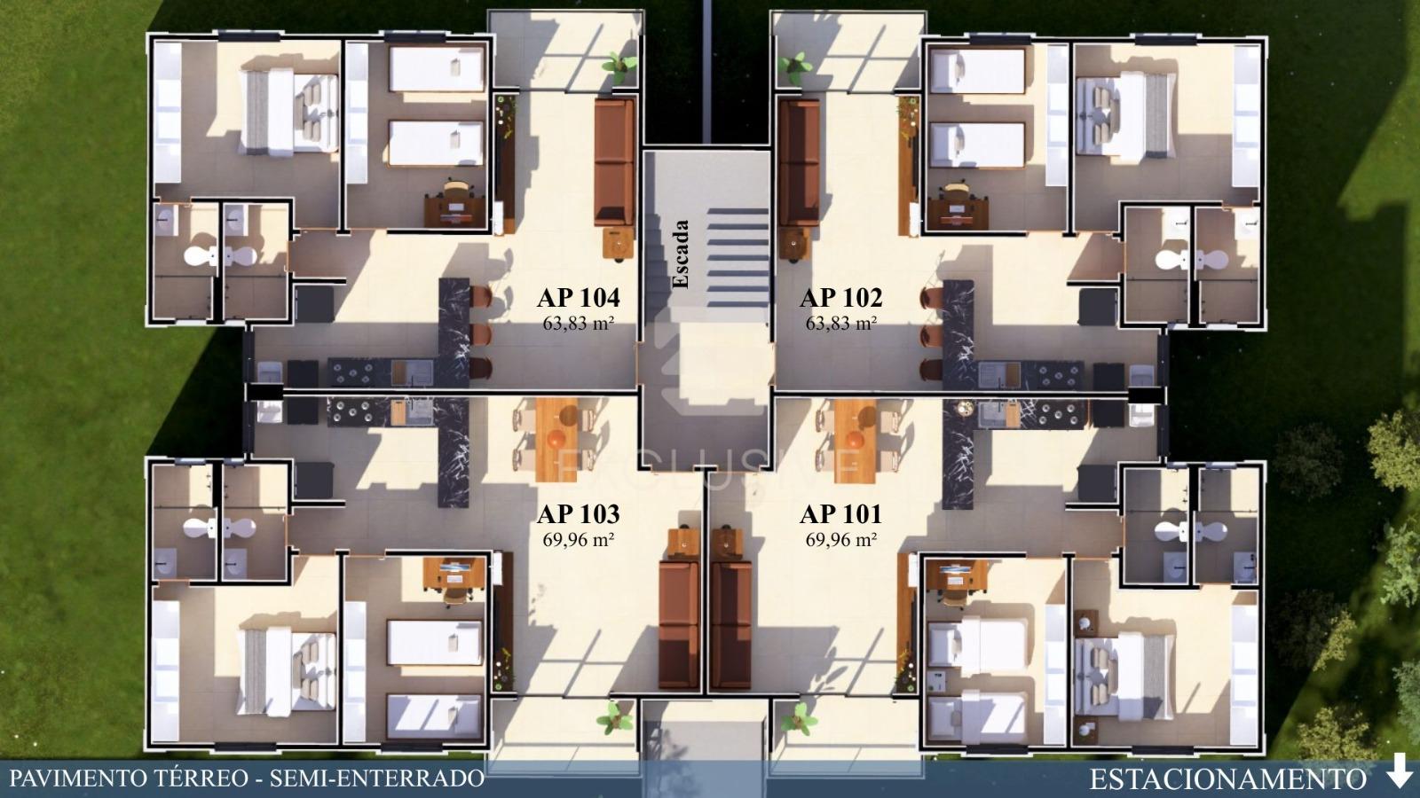 Apartamento com 2 e 3 dormit&oacute;rios &agrave; venda, a partir de  R$ 299.000,00 - Olaria Rua José Raminelli Nova Friburgo - 