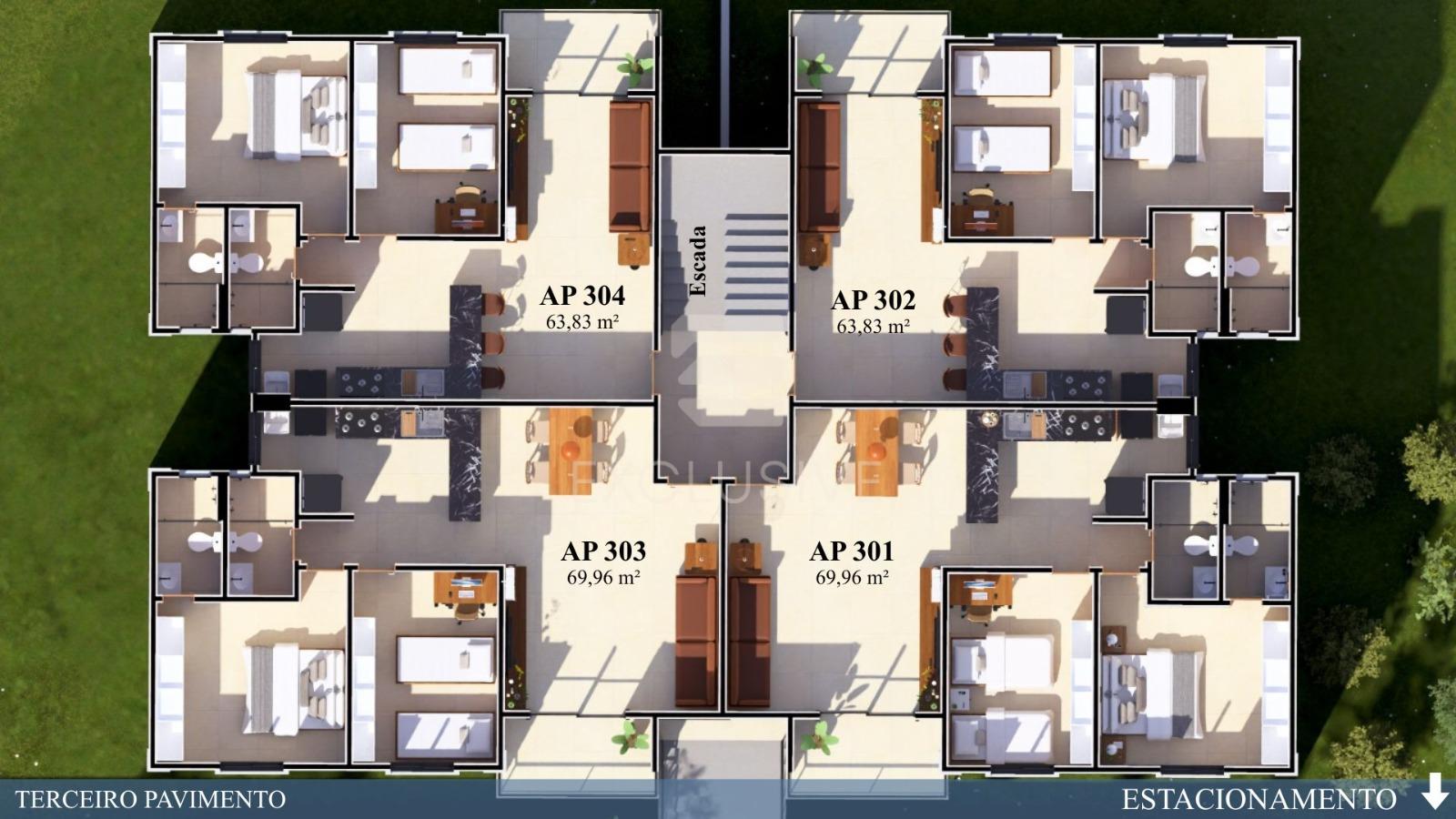 Apartamento com 2 e 3 dormit&oacute;rios &agrave; venda, a partir de  R$ 299.000,00 - Olaria Rua José Raminelli Nova Friburgo - 
