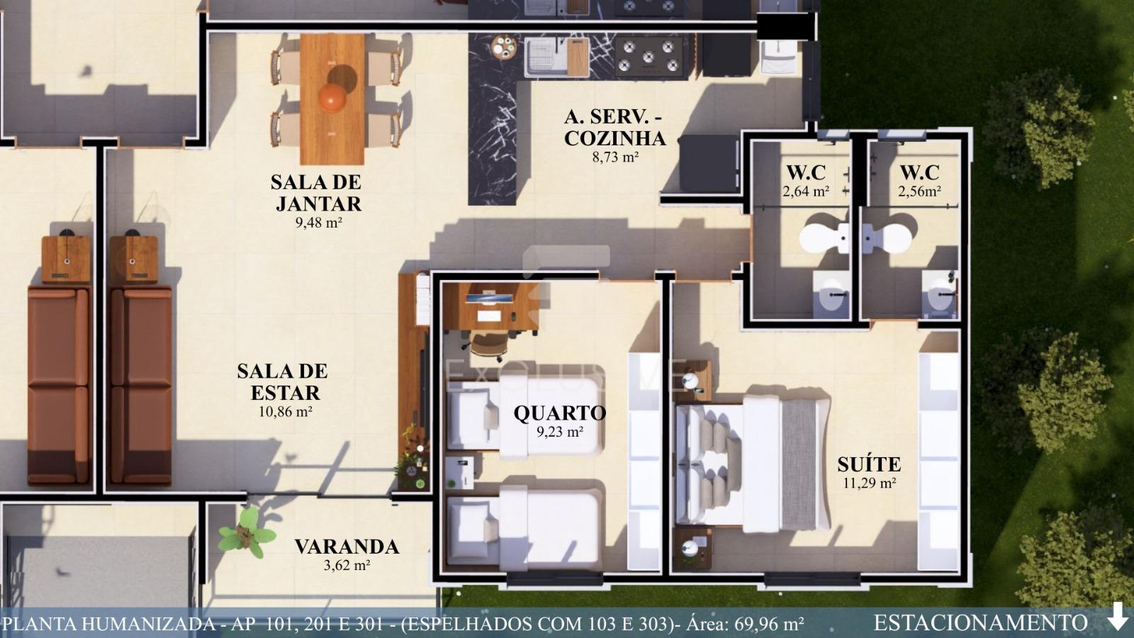 Apartamento com 2 e 3 dormit&oacute;rios &agrave; venda, a partir de  R$ 299.000,00 - Olaria Rua José Raminelli Nova Friburgo - 