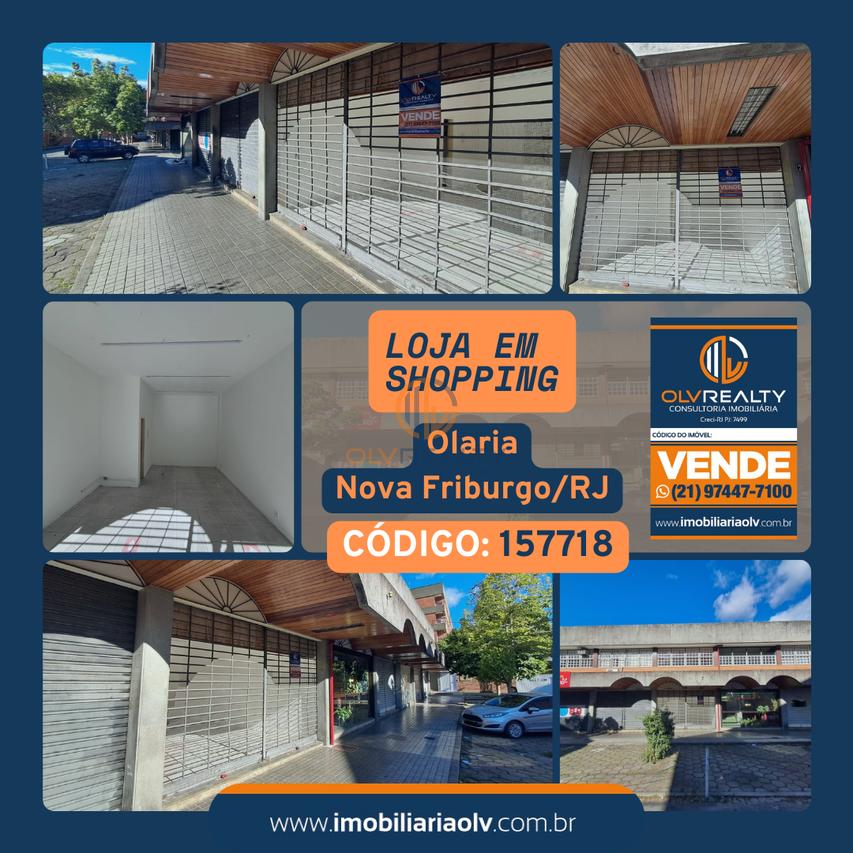 Loja a Venda no Shopping Roseiral - Olaria - Nova Friburgo/RJ Rua Doutor Jorge El-Jaick Nova Friburgo - 