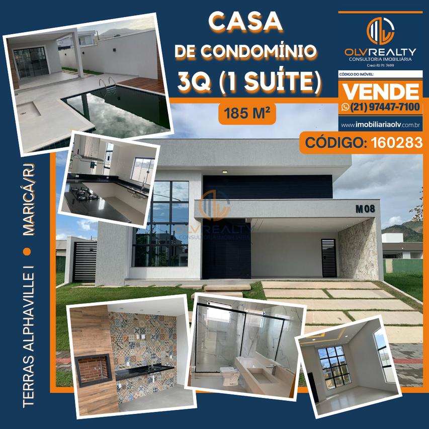 Excelente Casa Linear no Condomínio Alphaville 1 – Inoã, Maricá/RJ Rodovia Ernani do Amaral Peixoto Maricá - 