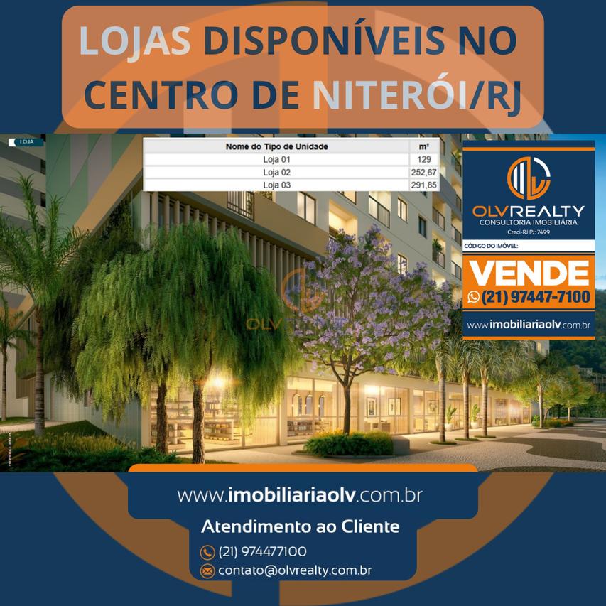 Lojas disponíveis no Centro de Niterói/RJ  Niterói - 