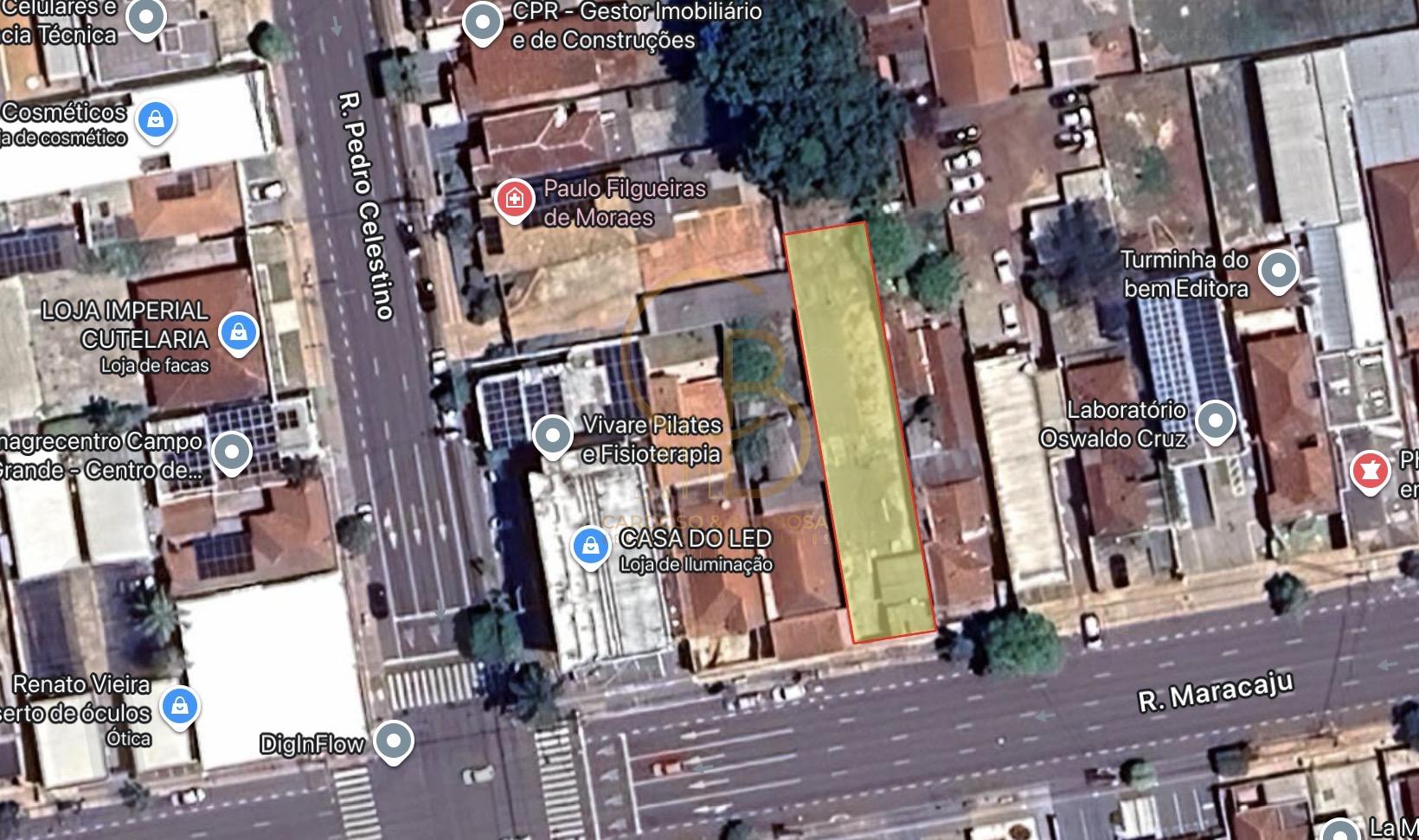 Terreno &agrave; Venda no Centro | Ideal para Estacionamento, Garagem Comercial e Lava Jato Rua Maracaju Campo Grande - 