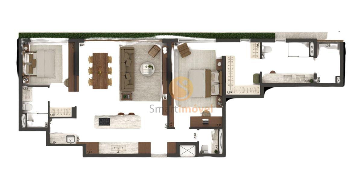 110m², 2 suítes - Final 4
