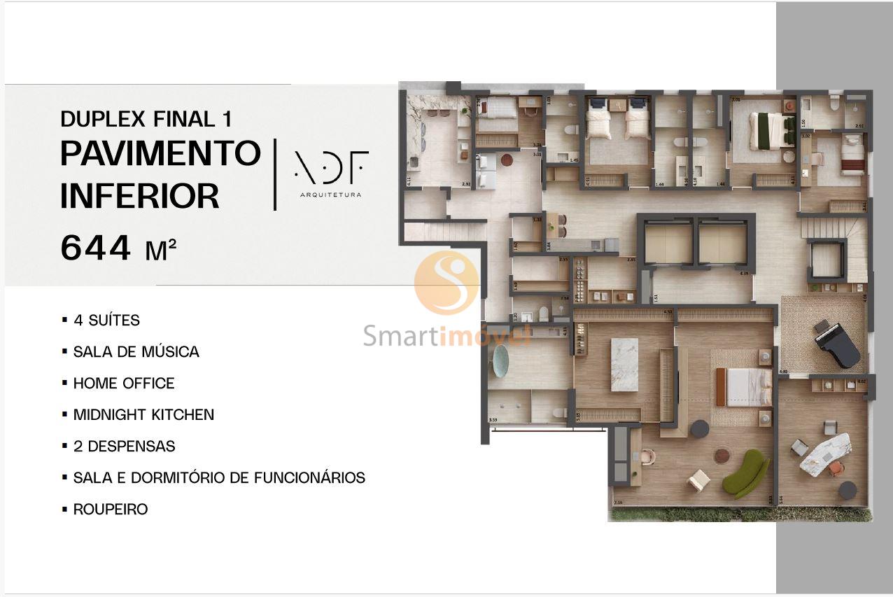 Duplex 644m² - Inferior