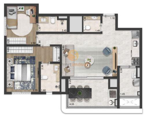 81,5m² - Apto Opção