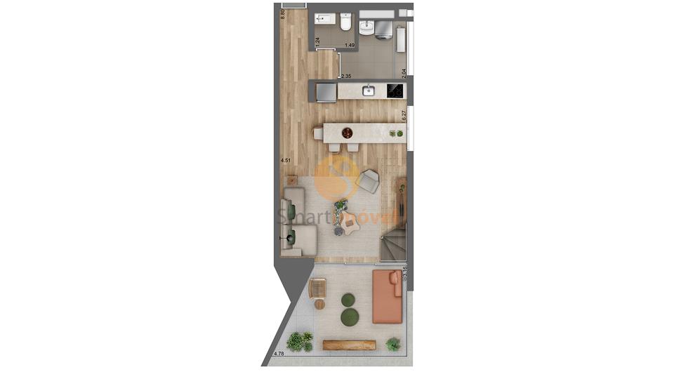 Loft 80m² - Inferior