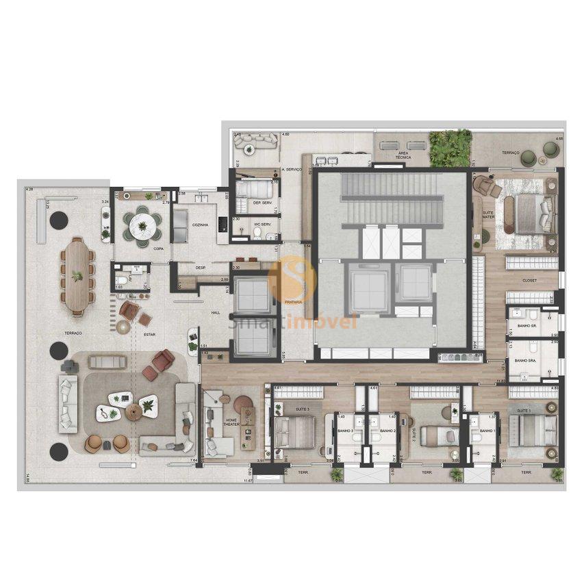 Planta 368m² Opção