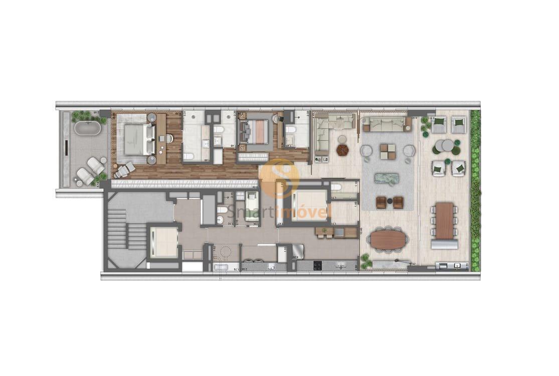 Planta 240m² Opção
