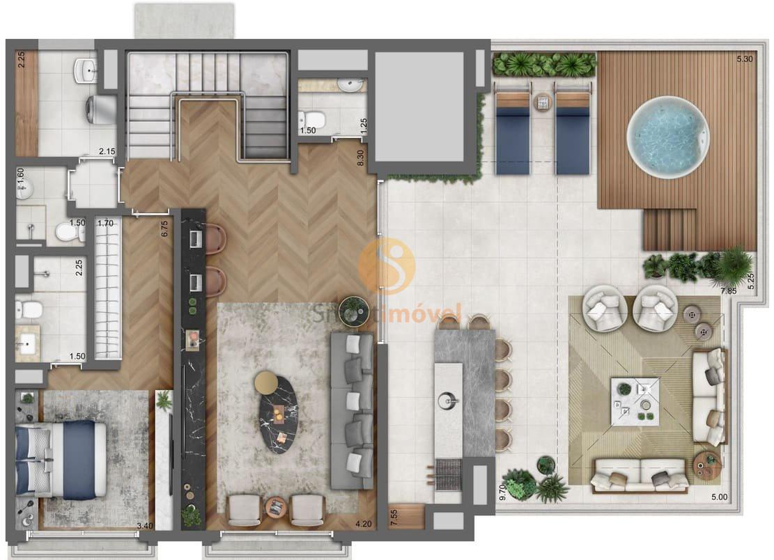 Planta 330m² - Duplex Superior