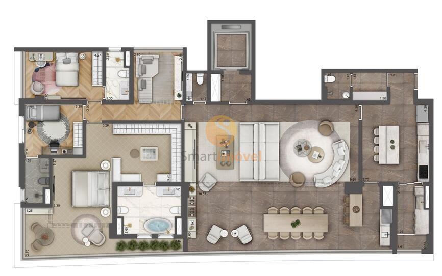 Planta 234m² - Opção