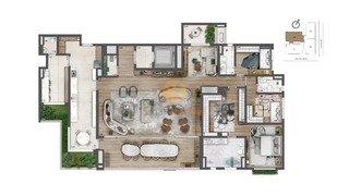 Planta 273m² - 3 Suítes