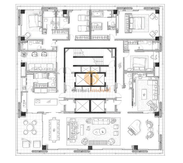 500m² - 4 Suítes, Junção
