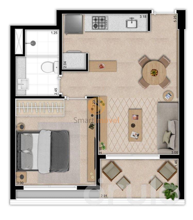 Tipo 44m²