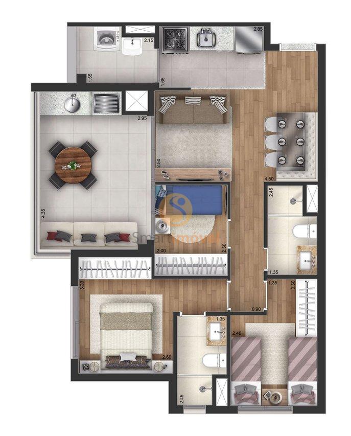 76m² - Tipo