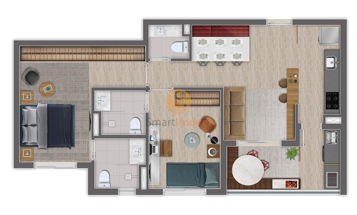 64m²