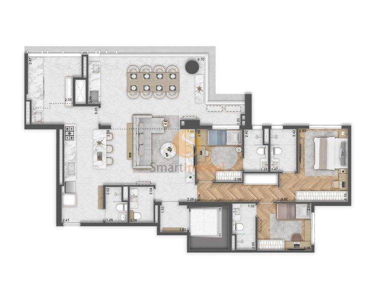 144m² - 4 dormitórios
