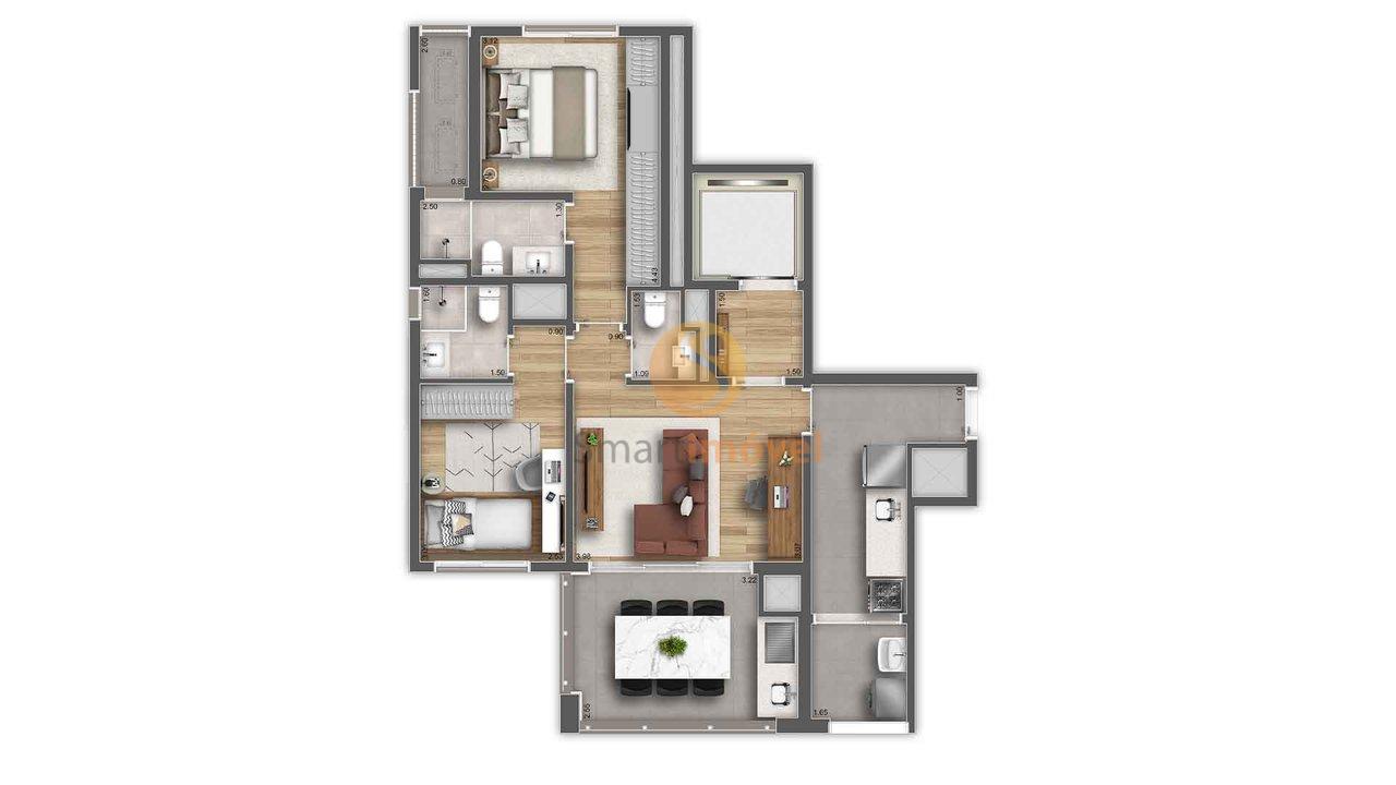 Planta 80m²