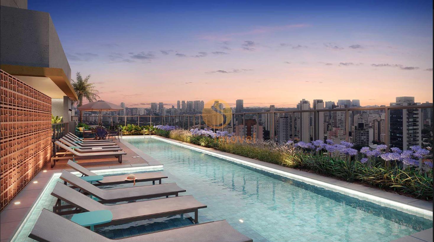 Apartamento studio com 42m&sup2;, 1 su&iacute;te e 1 vaga  São Paulo - 