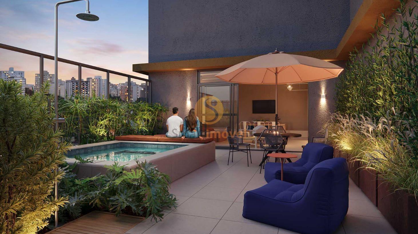 Apartamento studio com 42m&sup2;, 1 su&iacute;te e 1 vaga  São Paulo - 