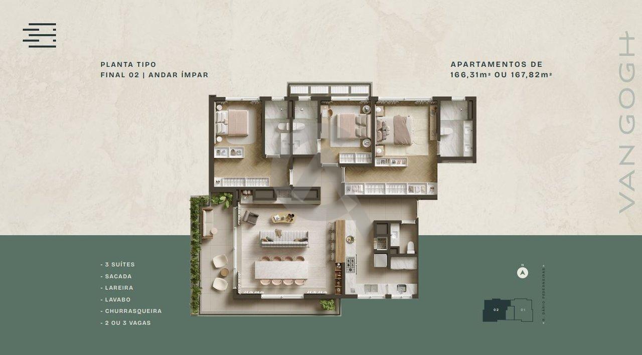 Planta Tipo Final 02 - Andar Impar