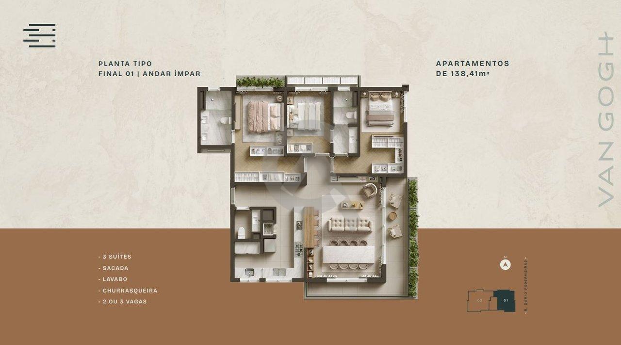 Planta Tipo Final 01 - Andar Impar