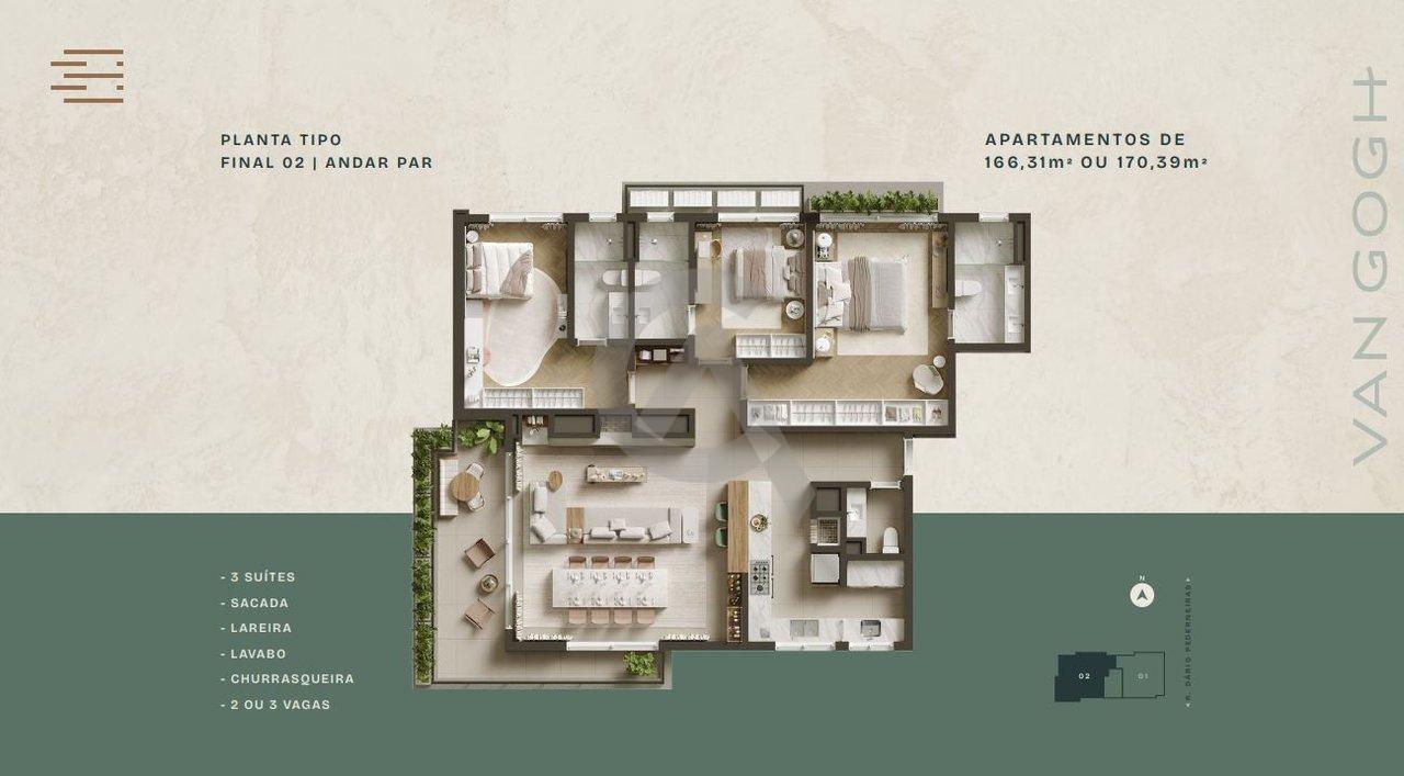 Planta Tipo Final 02 - Andar Par