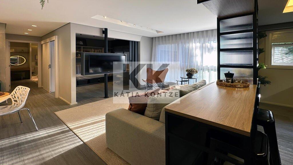 Apartamento Villa Moinhos 1 suíte 77m² Miguel Tostes Porto Alegre - Living