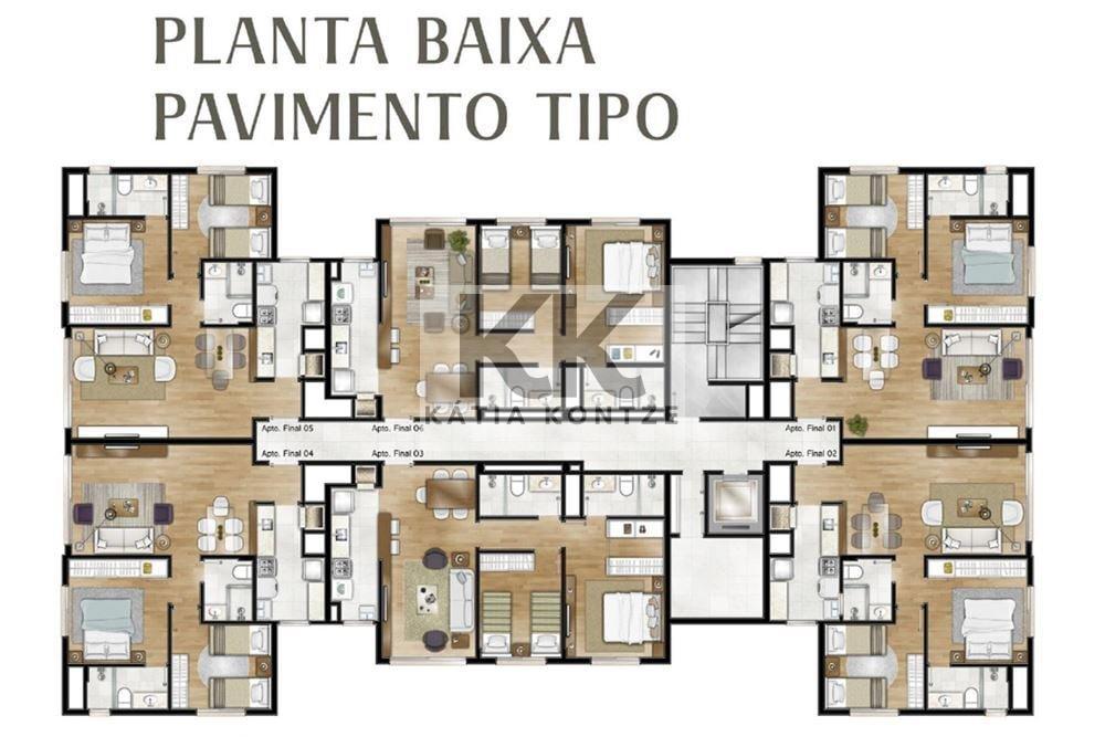 Apartamento HGCDM 2041 Apto 612481031-10 66m² 2D Gen. Couto de Magalhães Porto Alegre - 