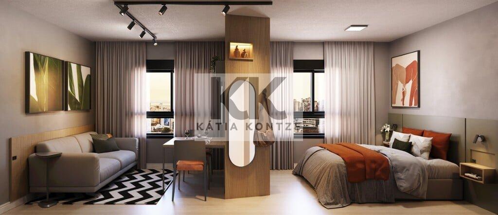 Apartamento Mural Bom Fim 1 suíte 44m² Garibaldi Porto Alegre - Living