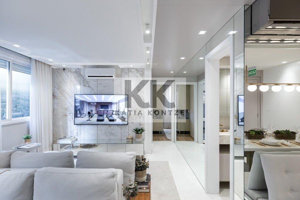 Apartamento Prime Altos do Germânia 67.62m² 3D Sapé Porto Alegre - Living