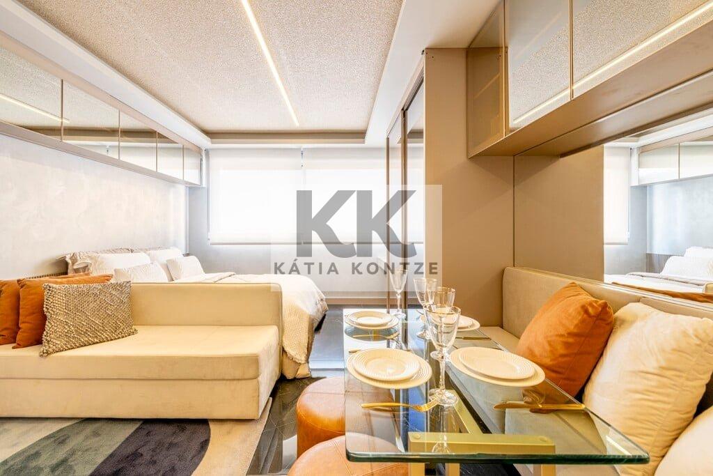 Apartamento The Arch 44.97m² 1D Silva Jardim Porto Alegre - Living