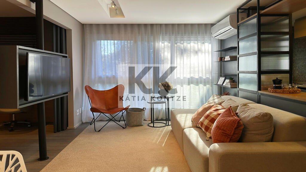 Apartamento Villa Moinhos 1 suíte 55m² Miguel Tostes Porto Alegre - Living