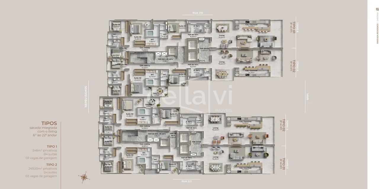 Planta 6º ao 22º