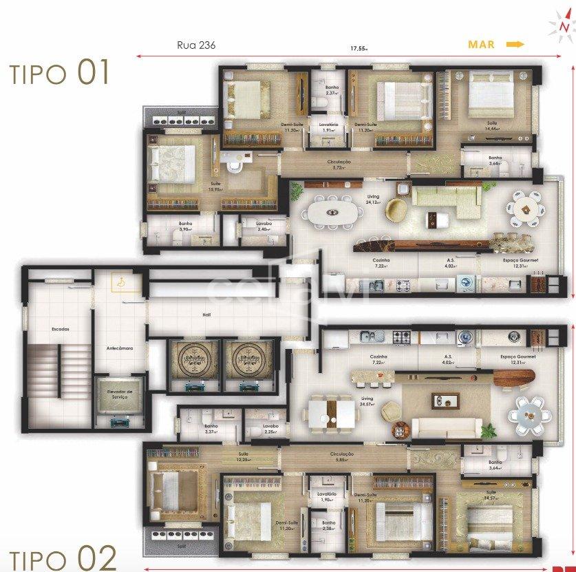 Planta Tipo 1 e 2