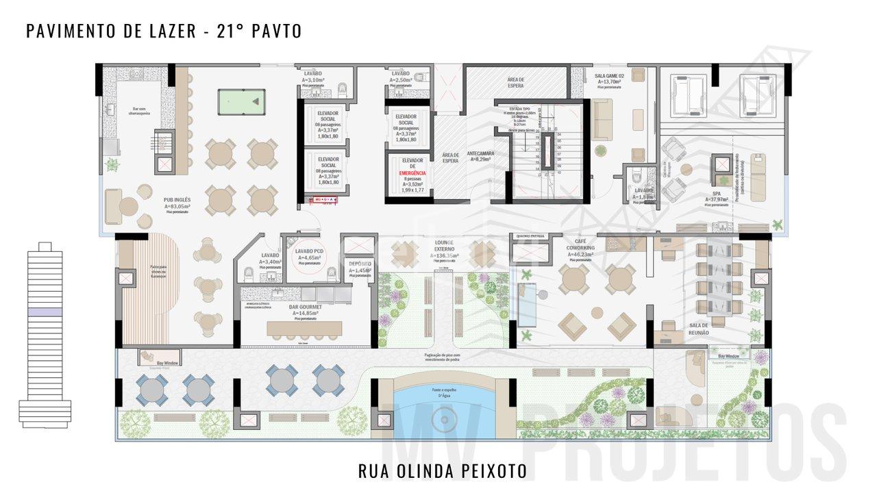 Planta Lazder 21° Pavimento 