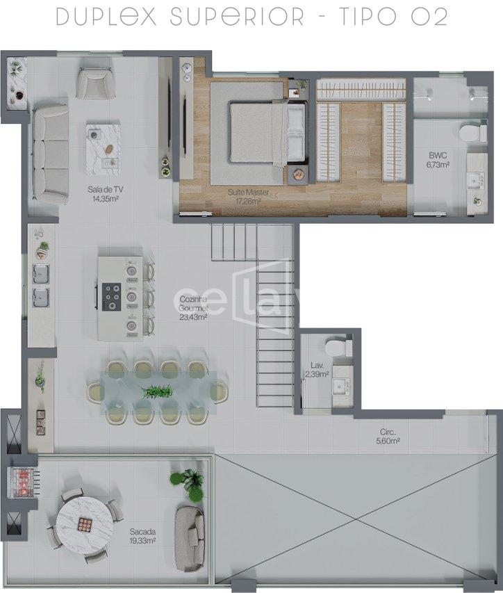 Planta Duplex Superior Tipo 2