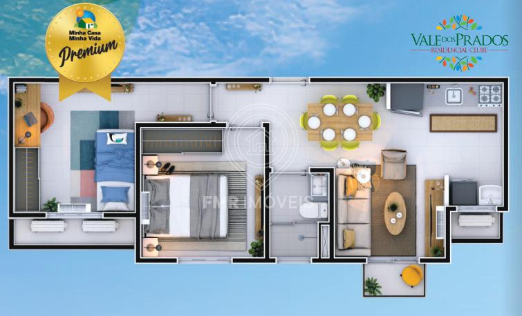 Plantão 2 Dorms. Terraço | 45,69m