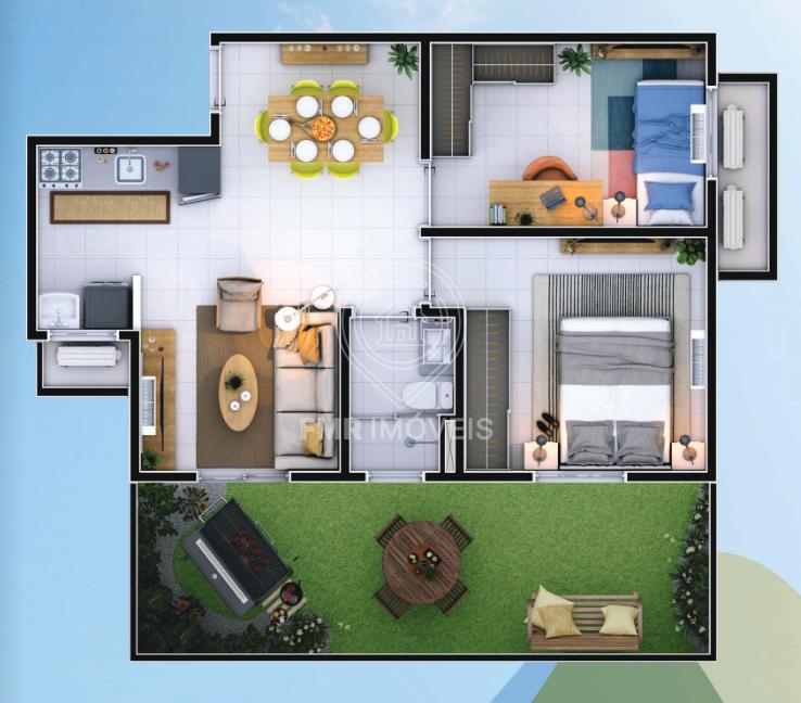 Plantão 2 Dorms. Gardenn | 61,94m