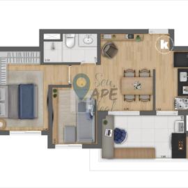 Apartamento 2 dormit&oacute;rios | com vaga | lazer no Ipiranga Zona Sul Rua Américo Ribeiro São Paulo - 