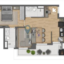 Apartamento 2 dormit&oacute;rios | com vaga | lazer no Ipiranga Zona Sul Rua Américo Ribeiro São Paulo - 