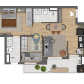 Apartamento 2 dormit&oacute;rios | com vaga | lazer no Ipiranga Zona Sul Rua Américo Ribeiro São Paulo - 