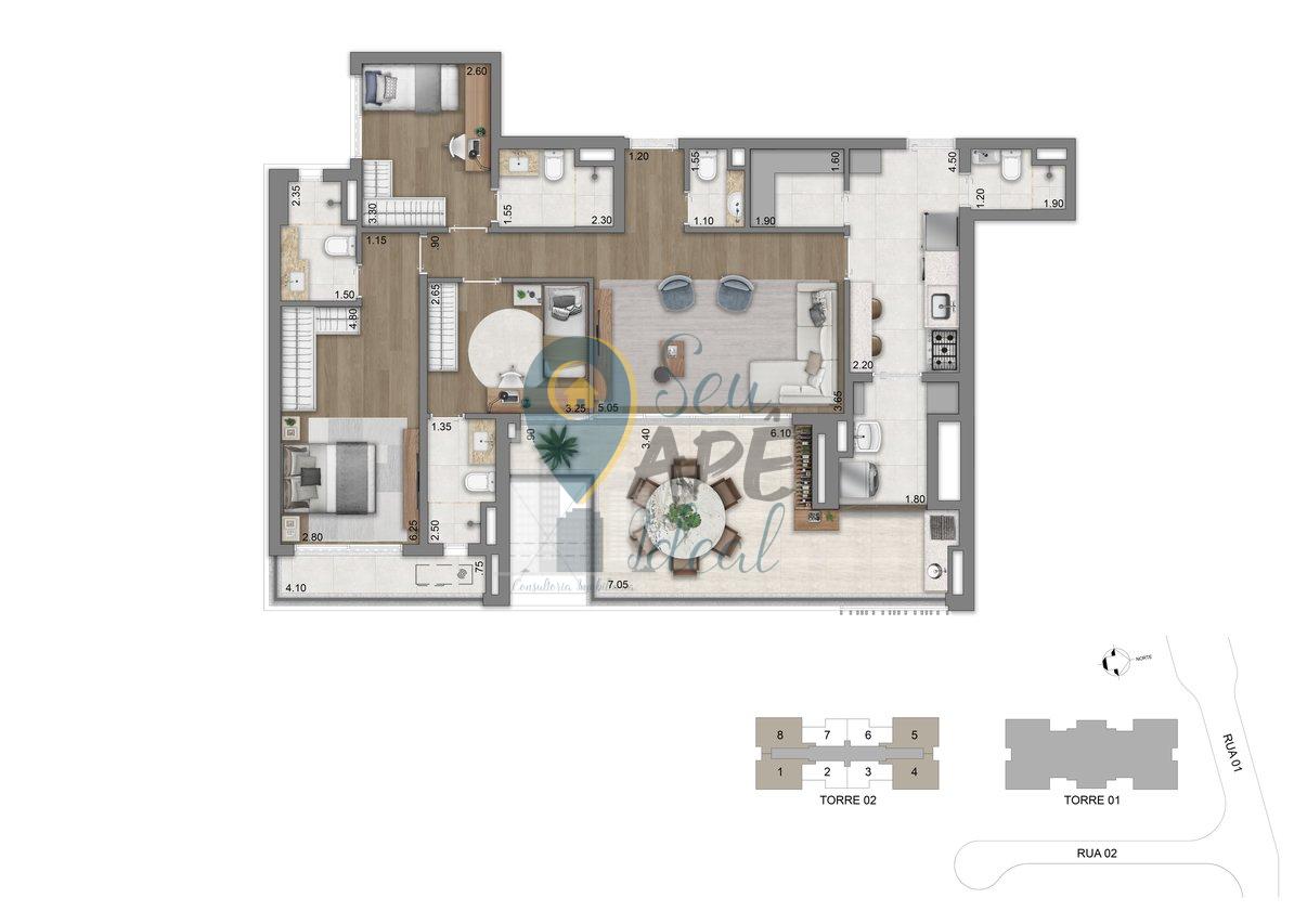 Apartamento 263 m&sup2; Alto padr&atilde;o | 3 su&iacute;tes | com vaga | lazer na Zona Sul - Lavvi / Cyrela Avenida Roque Petroni Júnior São Paulo - 