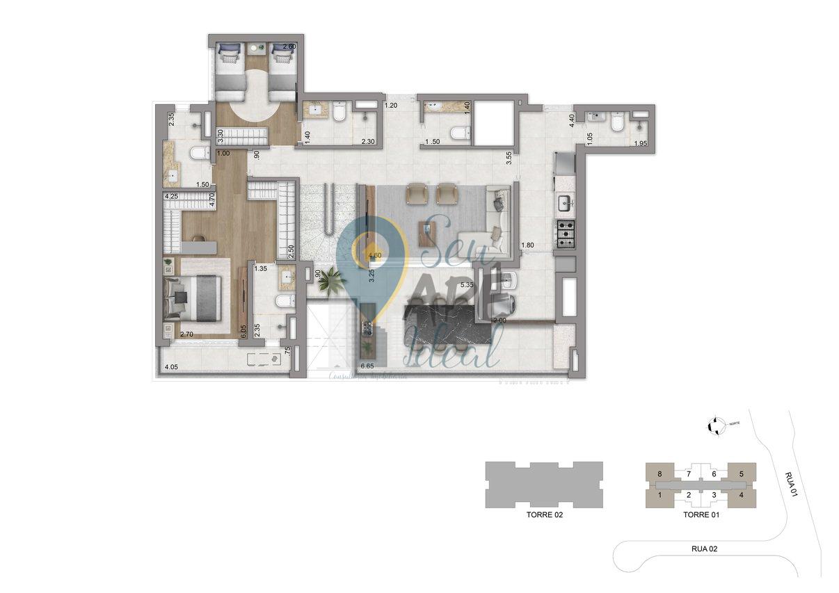 Apartamento 263 m&sup2; Alto padr&atilde;o | 3 su&iacute;tes | com vaga | lazer na Zona Sul - Lavvi / Cyrela Avenida Roque Petroni Júnior São Paulo - 