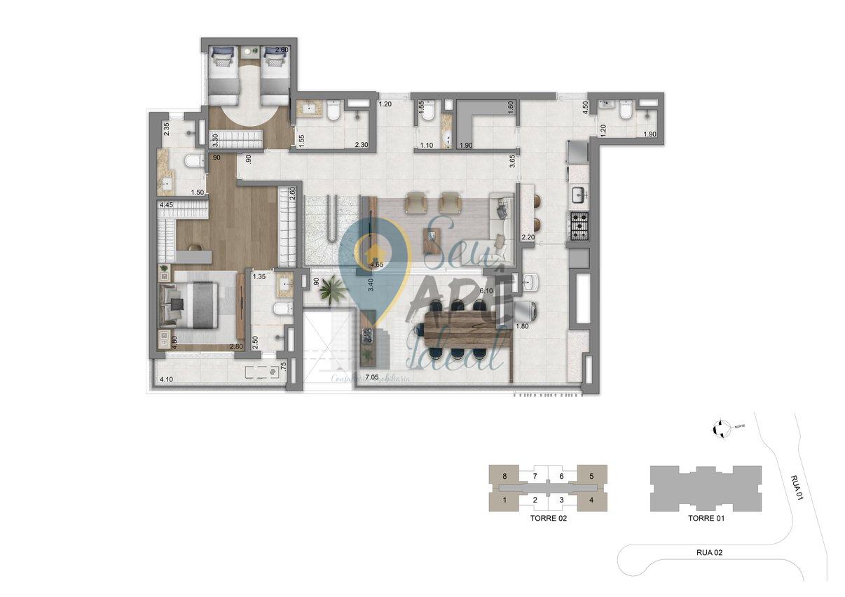 Apartamento 263 m&sup2; Alto padr&atilde;o | 3 su&iacute;tes | com vaga | lazer na Zona Sul - Lavvi / Cyrela Avenida Roque Petroni Júnior São Paulo - 