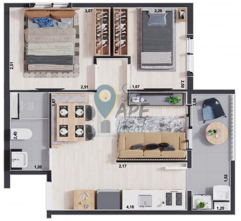 Apartamento 2 dormit&oacute;rios | com vaga | lazer | Vergueiro Pr&oacute;ximo ao Metr&ocirc; | Zona Sul Rua Vergueiro São Paulo - 