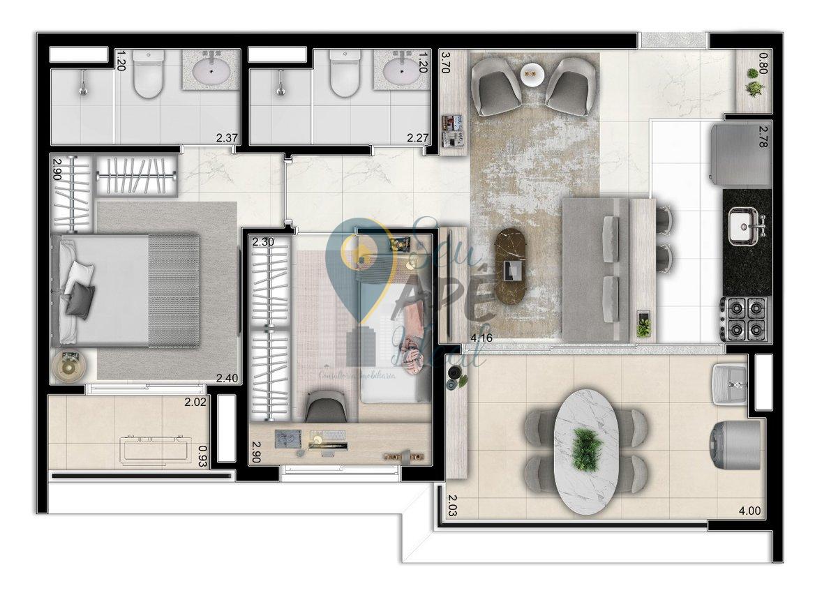 Apartamento 3 dormit&oacute;rios | com vaga | Ipiranga pr&oacute;ximo ao metr&ocirc;  Zona Sul  São Paulo - 