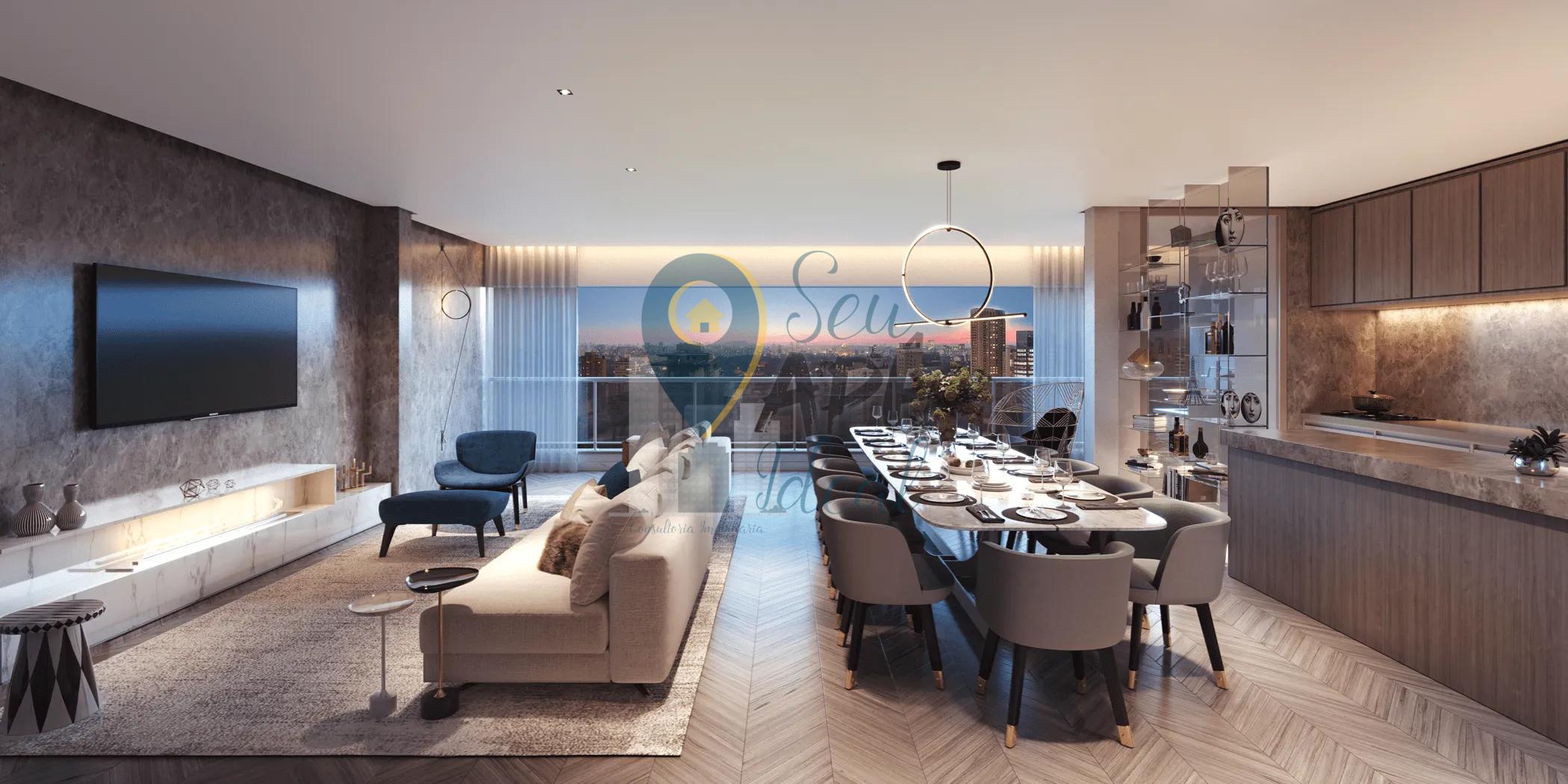 Apartamento 3 su&iacute;tes (147 e 158m&sup2;) by Yoo na Pomp&eacute;ia Rua Apiacás São Paulo - 