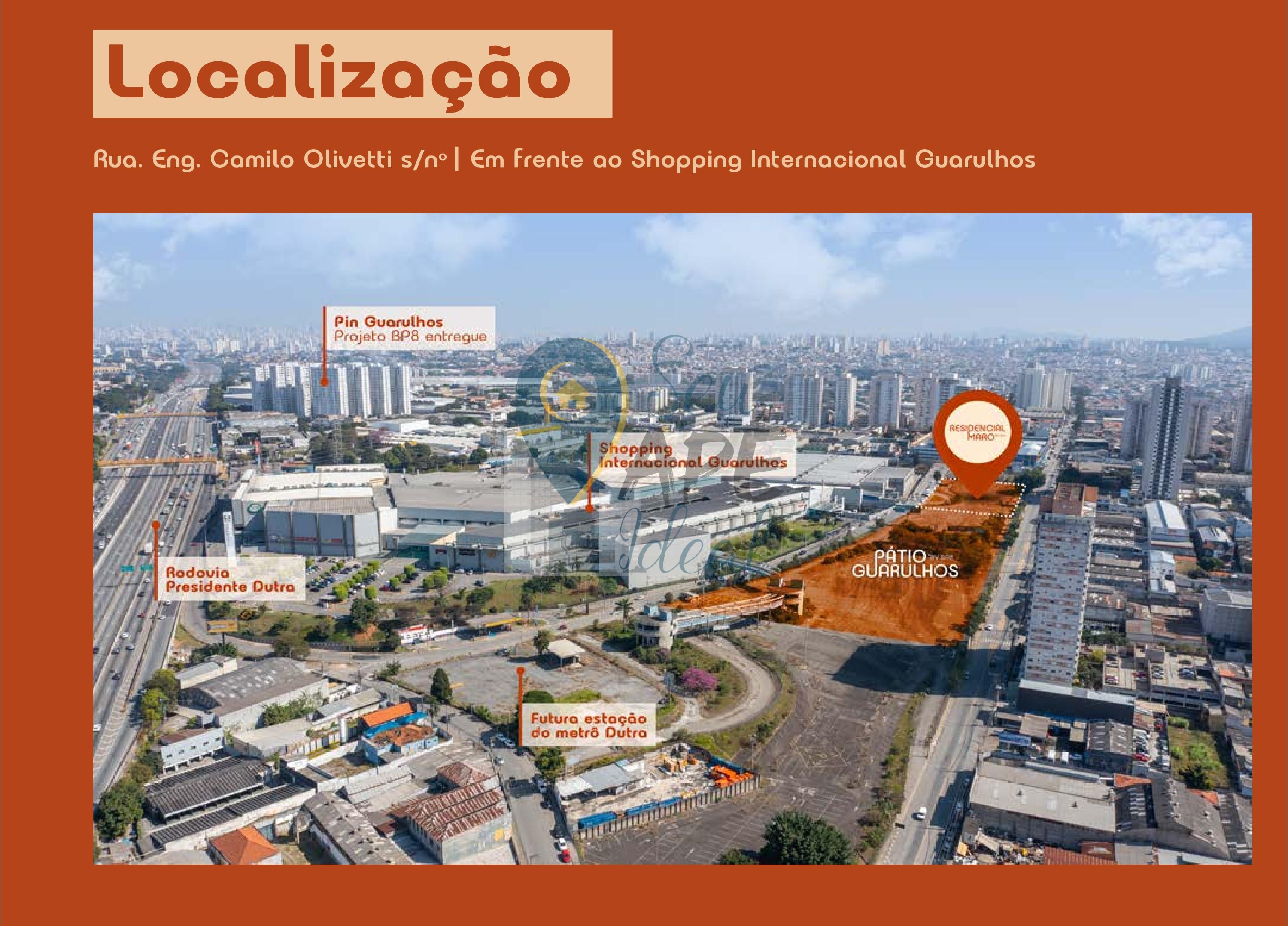 Apartamentos de 2 dormit&oacute;rios e studio em frente ao shopping Internacional Rua Engenheiro Camilo Olivetti Guarulhos - 